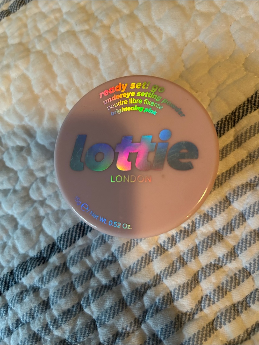 Lottie London Ready Set! Go Undereye Setting Powder — Brightening Pink